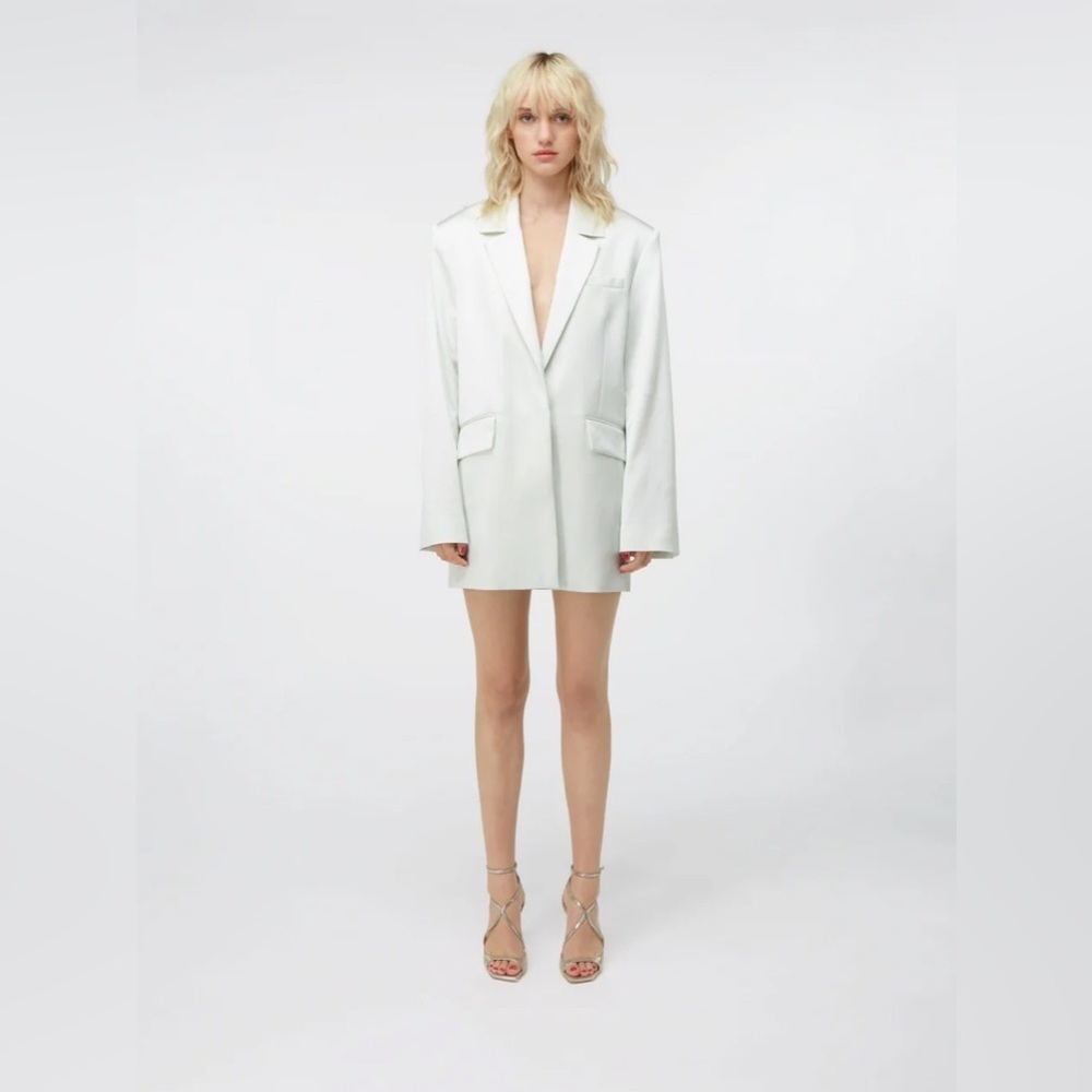 Gauge81 Women’s Mandalay Blazer Size 40 Ice Stretch Satin Jacket NWT Revolve - Picture 1 of 7